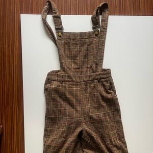 32, Brown plaid with, never worn, woven, vintage-inspired look.